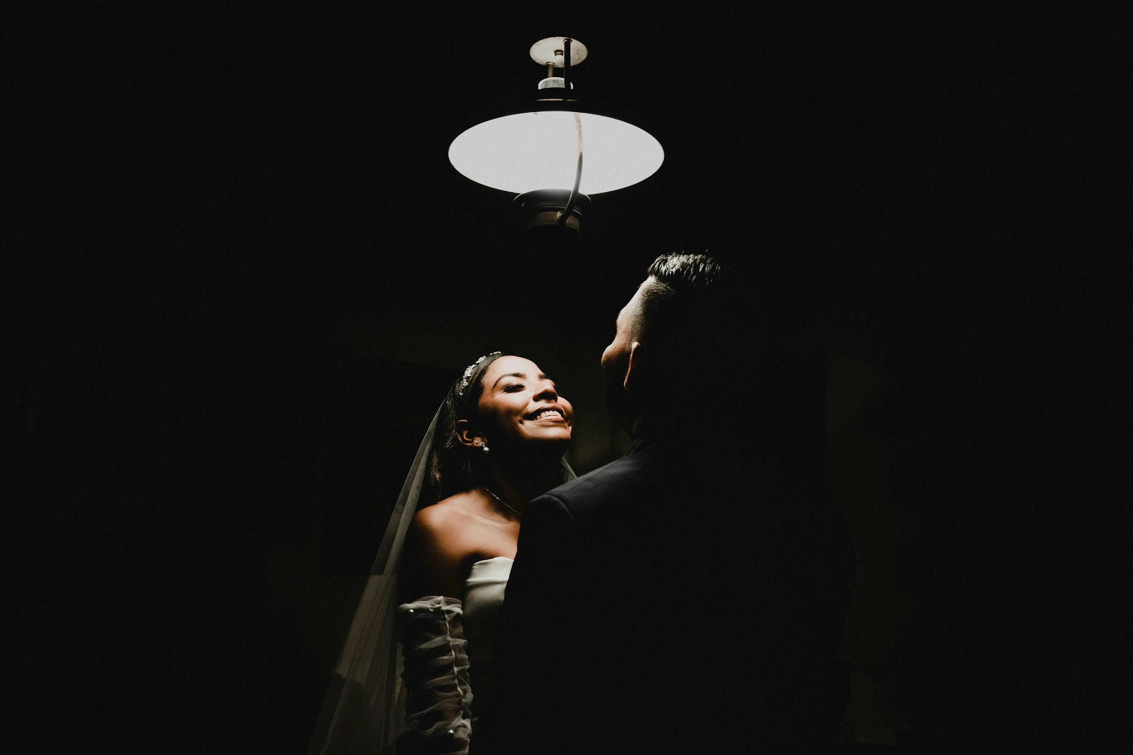 Photo by Hugo Martínez: https://www.pexels.com/photo/bride-smiling-at-her-groom-beneath-a-ceiling-lamp-16948126/