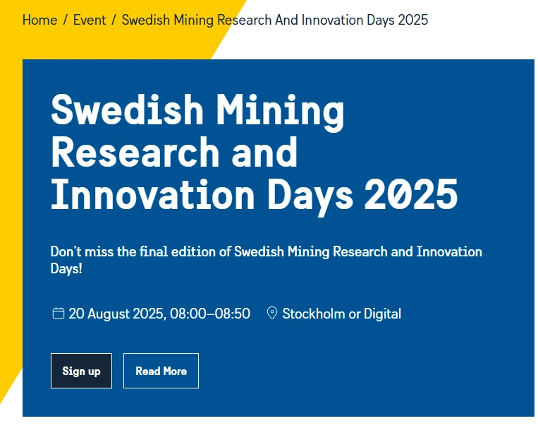 An example of an area displaying Event information