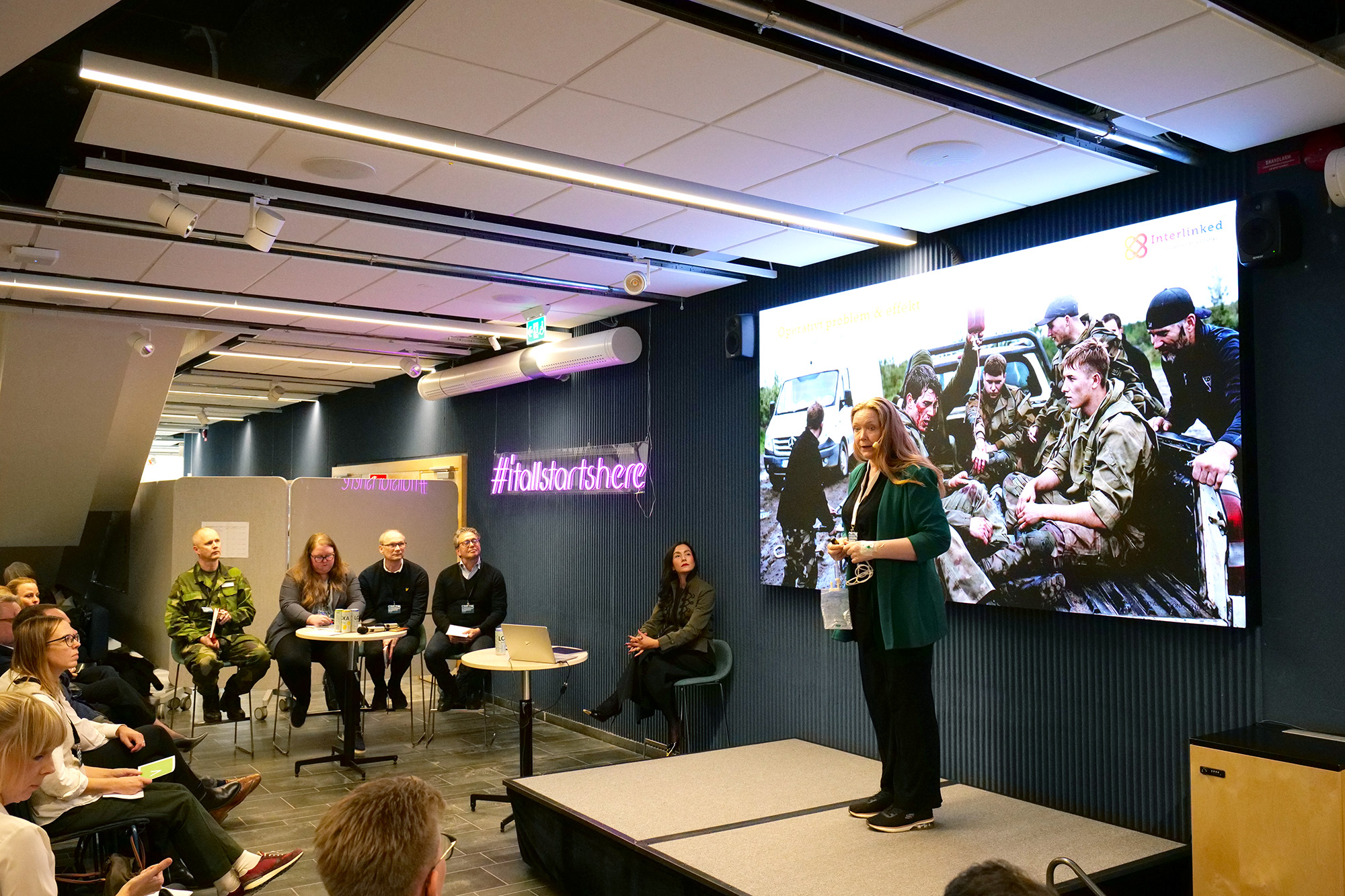 Katarina Hedbeck, co-founder of Interlinked, presents how the company’s product can secure and maintain intravenous access for treating trauma and haemorrhagic shock in personnel injured in combat.