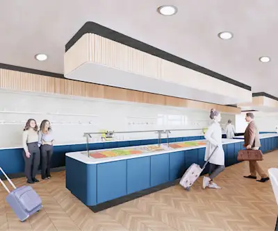 Freshen up before you fly with thoughtfully designed showers that include a PRM-friendly option. Or stay connected and informed with charging points, and free digital magazines and newspapers.