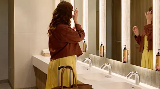 Freshen up before you fly with thoughtfully designed showers that include a PRM-friendly option. Or stay connected and informed with charging points, and free digital magazines and newspapers.