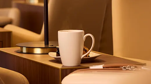 Help yourself to a selection of teas or a freshly brewed coffee, ready at the push of a button.