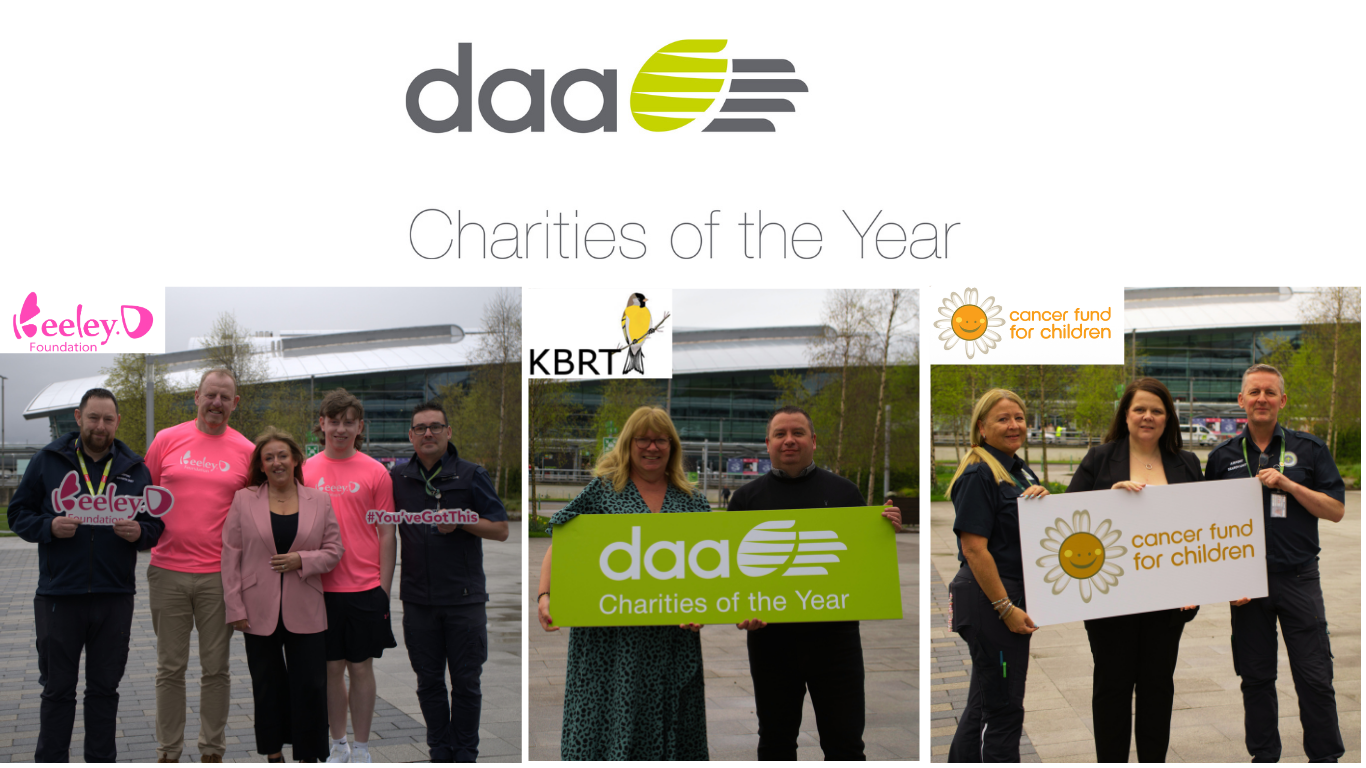 daa announces 3 great charities it will support in 2026