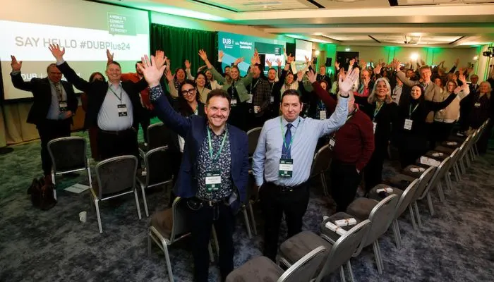 people at a conference