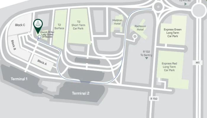 Dublin airport Church Map