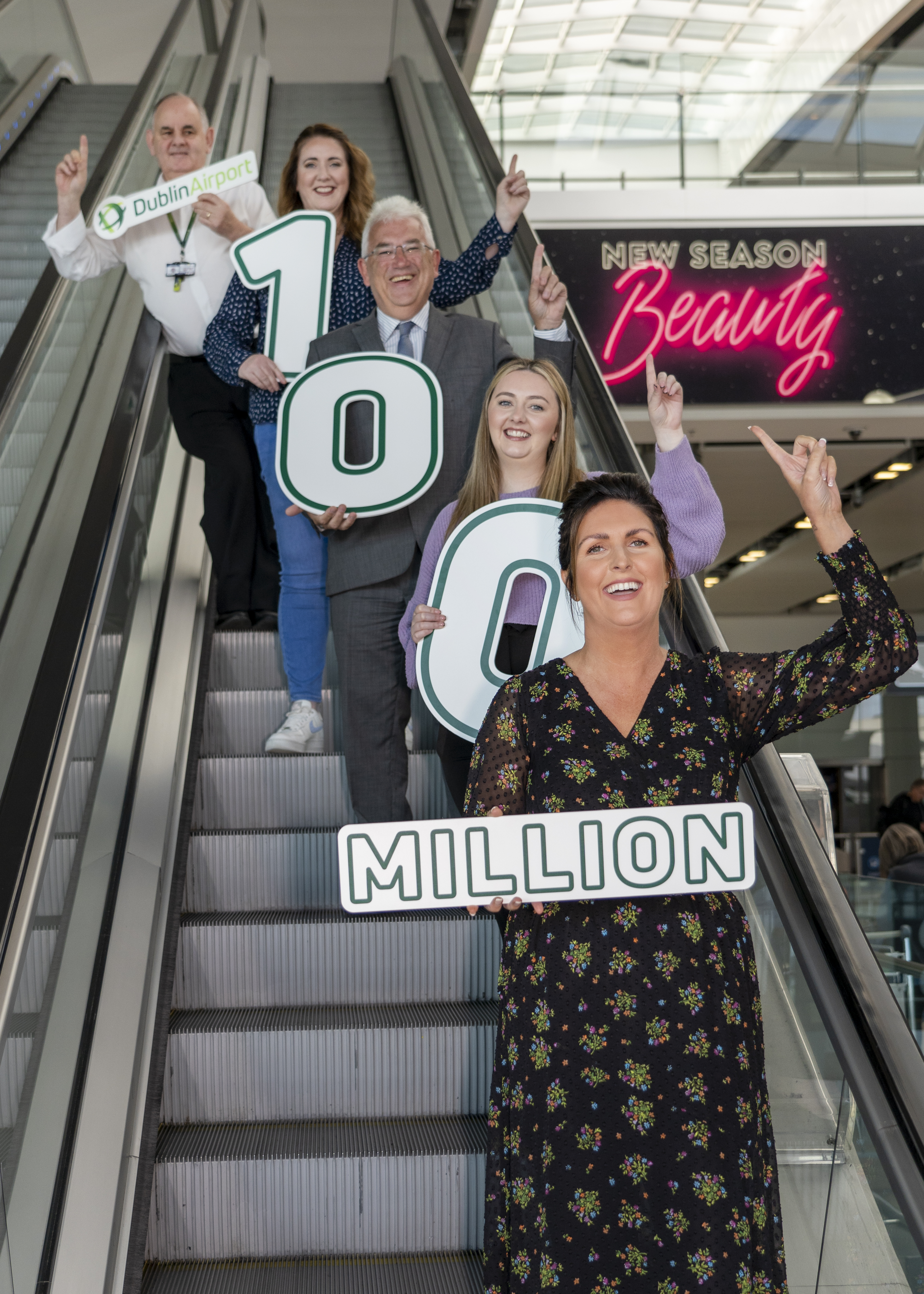Dublin Airport Managing Director Vincent Harrison and staff celebrate the 12th birthday of Terminal 2
