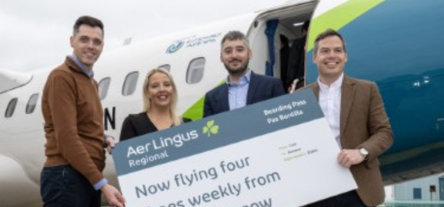 Cork Airport Celebrates the Start of New Aer Lingus Regional Service to Glasgow along with Additional Services to Bristol