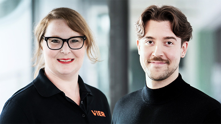 Sarah Rickes, VIER Sales Manager und Philipp Grochowski, VIER Lead Expert Emotion Analytics