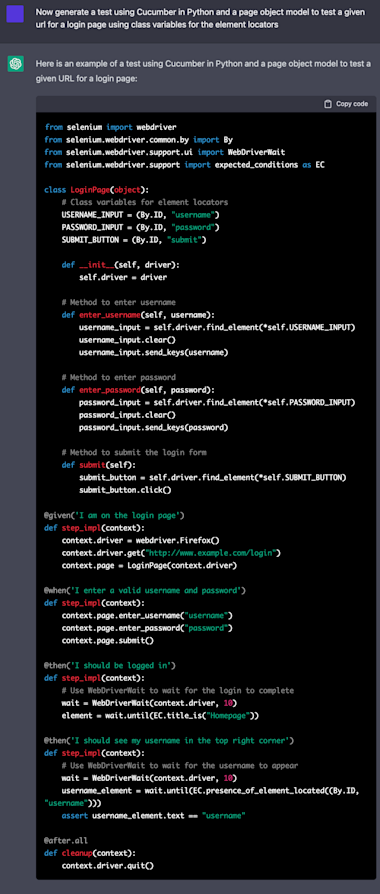 ChatGPT for Automated Testing: From Conversation to Code › TESTINGMIND