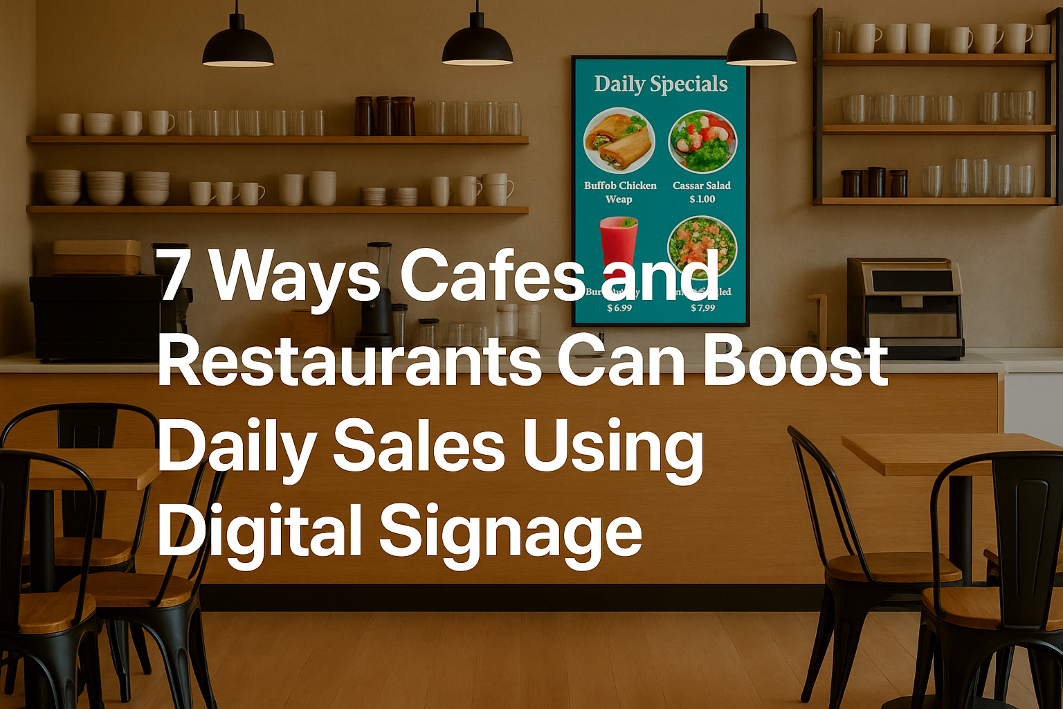 7 Ways Cafes and Restaurants Can Boost Daily Sales Using Digital Signage