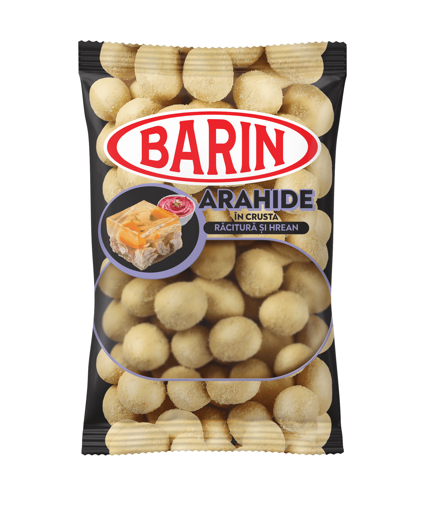 Arahide prăjite în crustă cu gust de Răcitură și Hrean «BARIN»  60g/1kg image