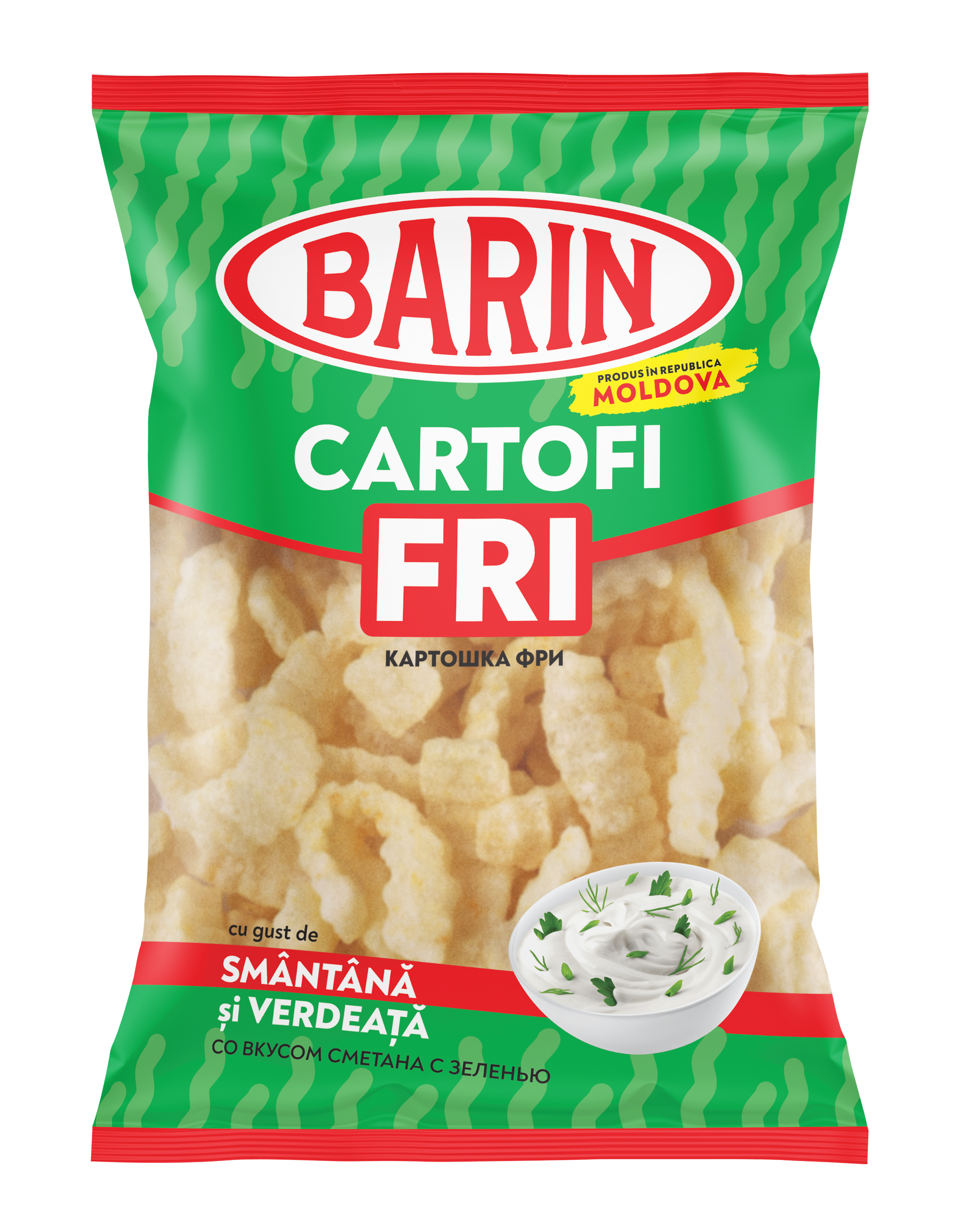 Cartofi FRI «BARIN» cu gust de „Smântână și verdeață” 60g image