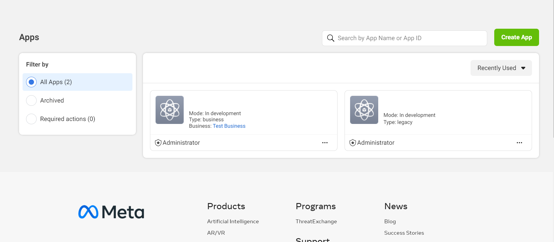 App Dashboard