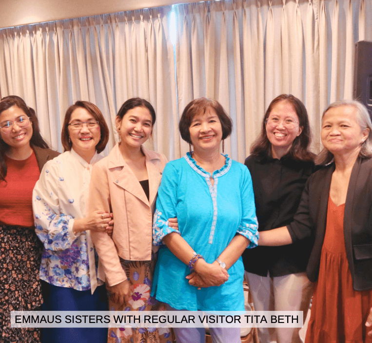 Emmaus Sisters with Regular Visitor Tita Beth Emmaus Sisters with Regular Visitor Tita Beth