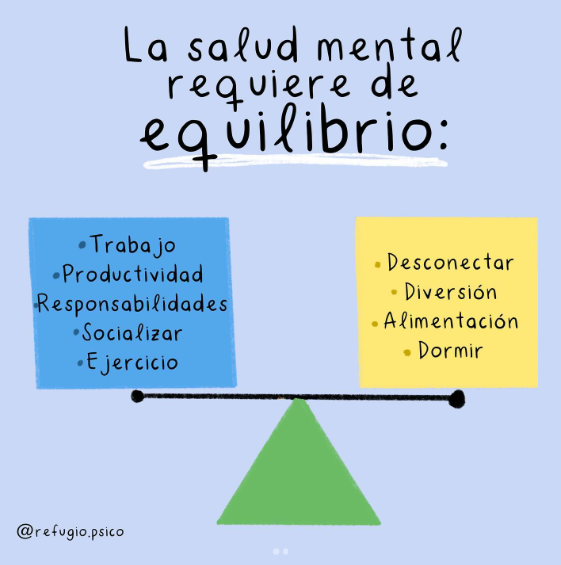 La salud mental requiere equilibrio