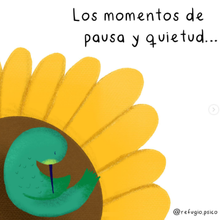Los momentos de pausa y quietud...