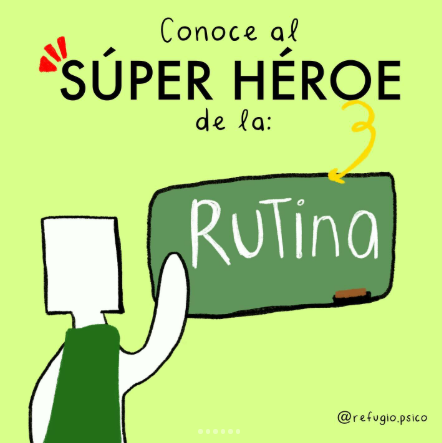 Súper héroe de la rutina