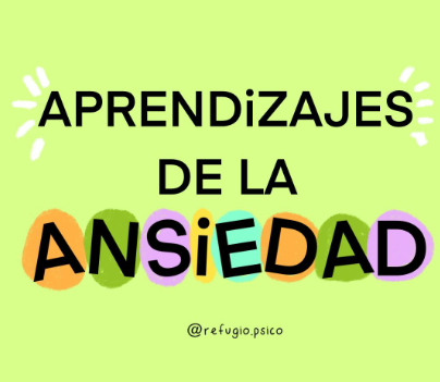 Aprendizajes de la ansiedad