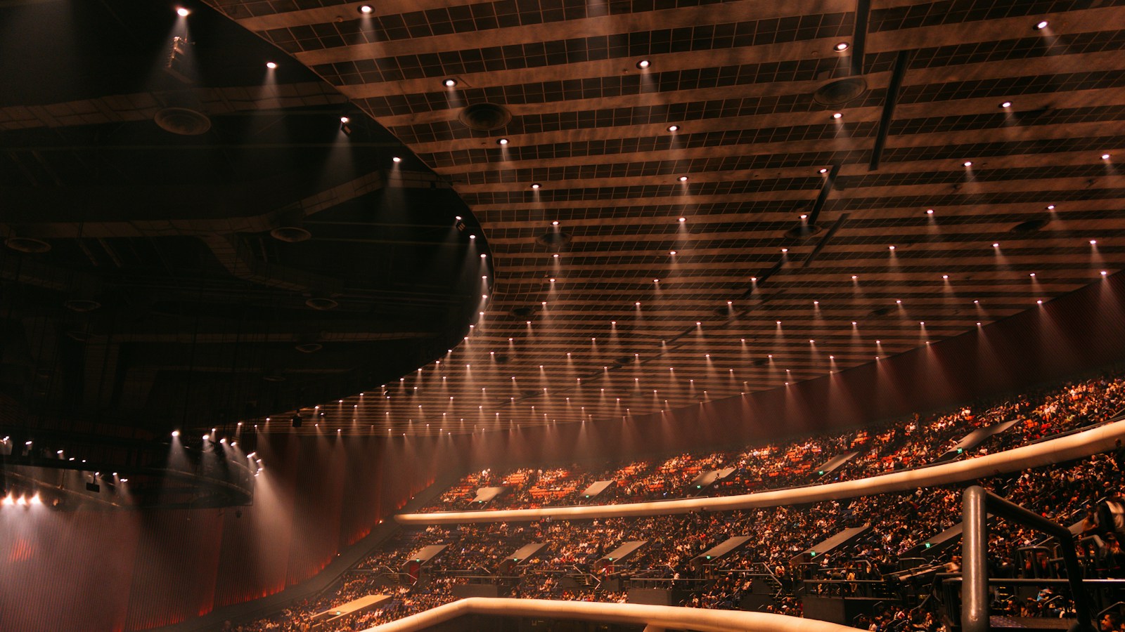 Concert venue seen from the stands