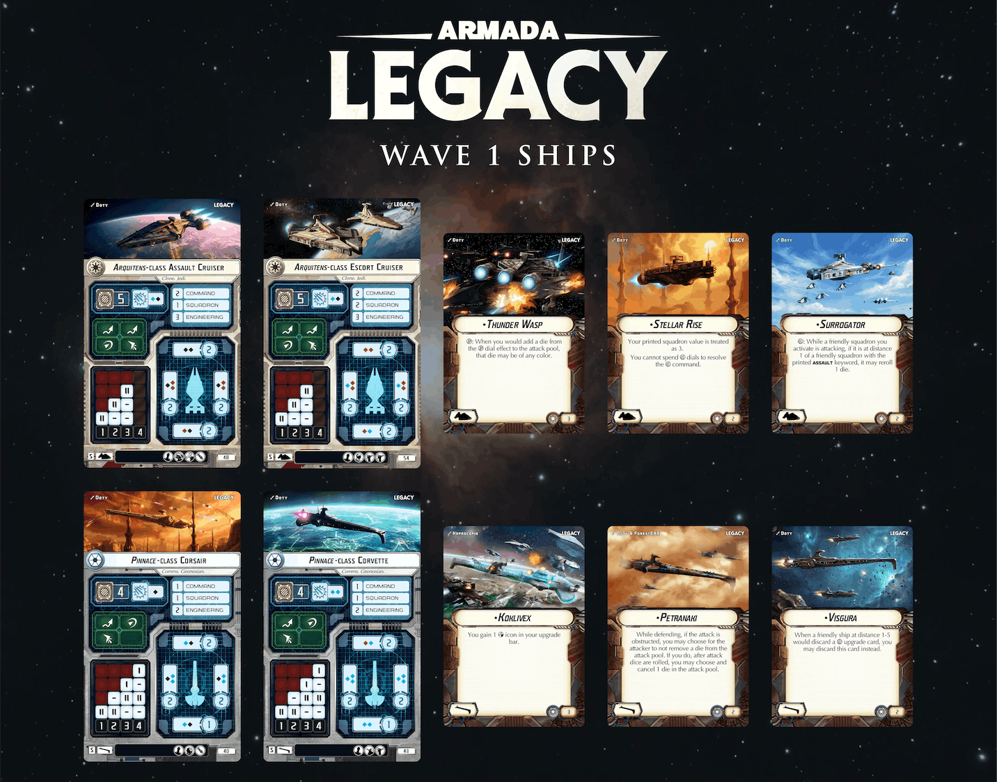 Legacy Wave 1 Ships & Titles