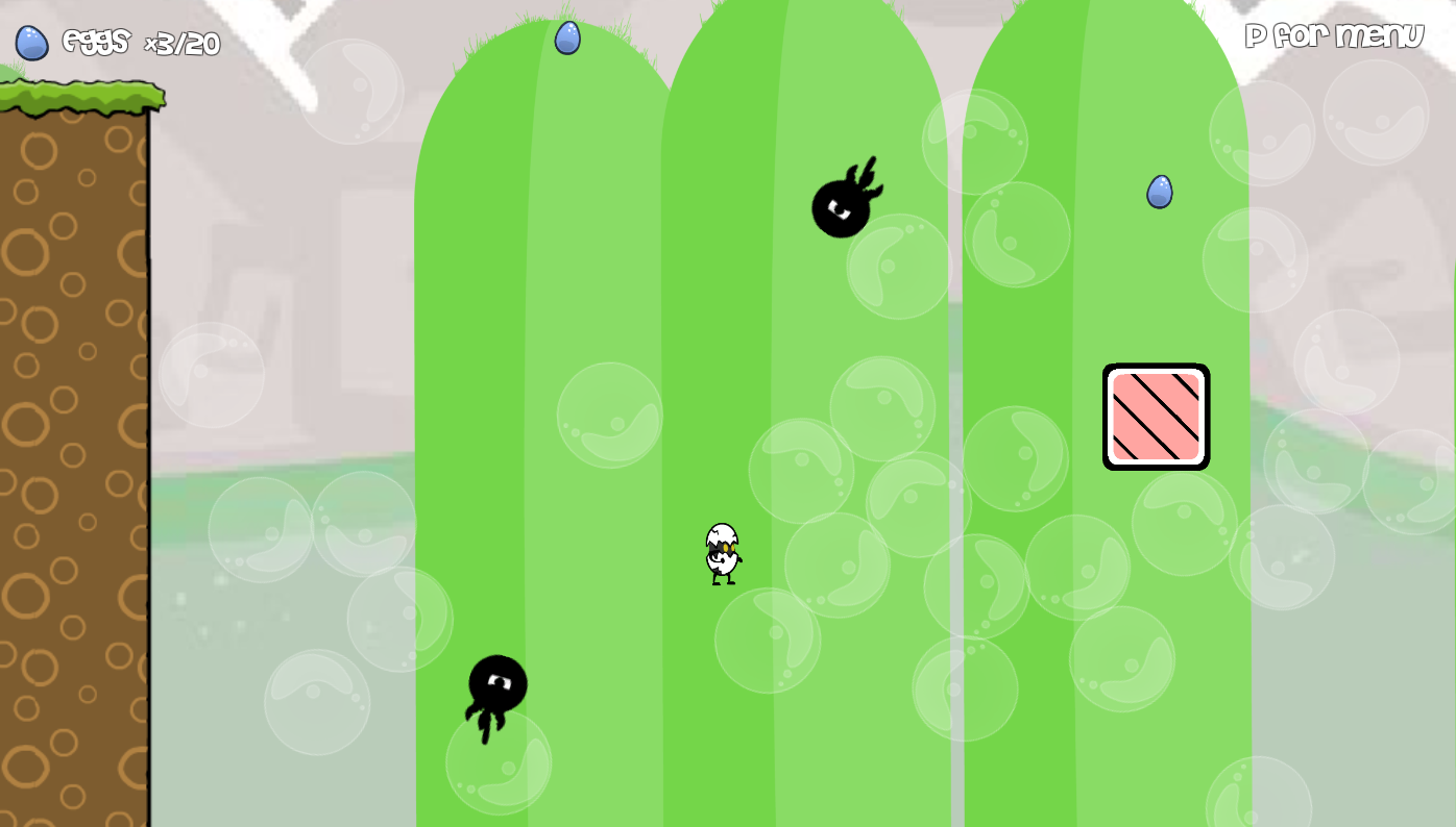 Showing the bubble level in eggys big adventure from eggys games