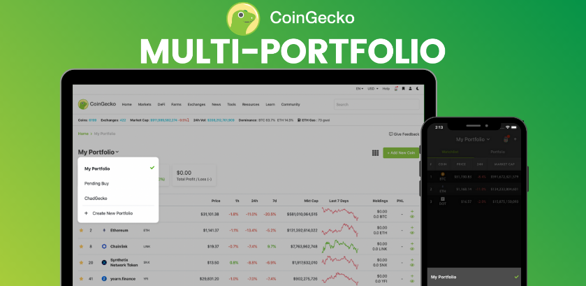 Coingecko Portfolio Screenshot