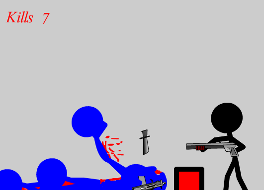 A screenshot of the blue stick slaughter animation