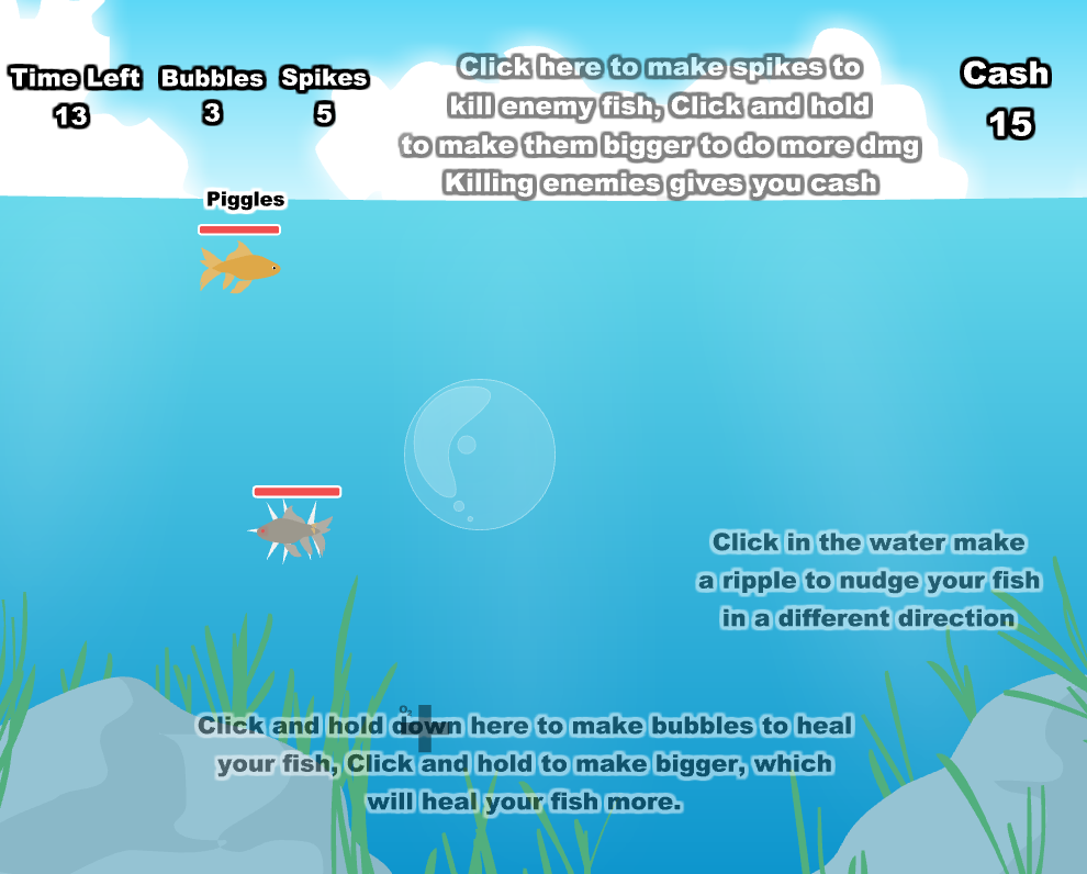 Battle Fish Game Using Bubbles in Eggys Games