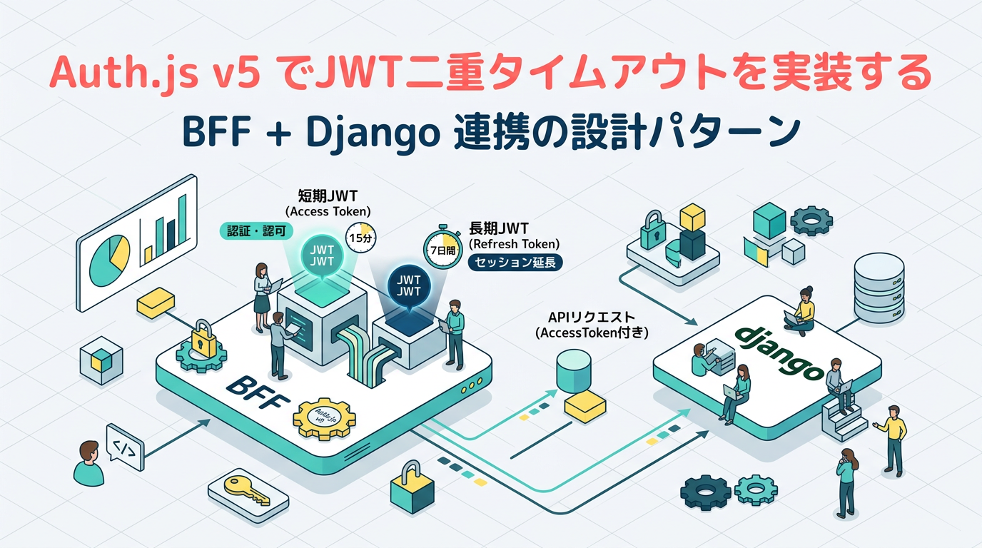 Auth.js v5 でJWT二重タイムアウトを実装する：BFF + Django連携の設計パターン | Yoshihiko