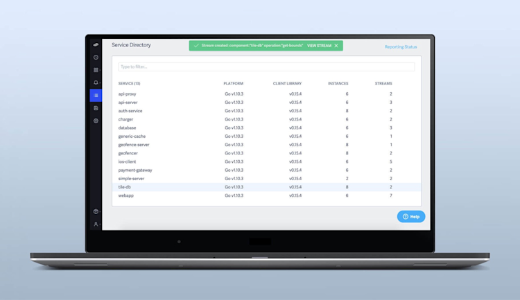 New Services-Oriented View for Lightstep