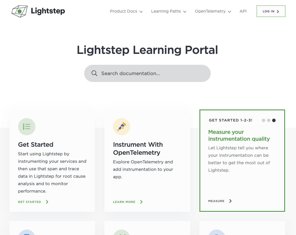 Lightstep Learning Portal