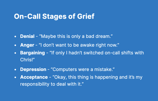 On-Call Stages of Grief Blog