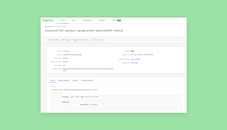 Lightstep + PagerDuty: Smart alerting for deep systems