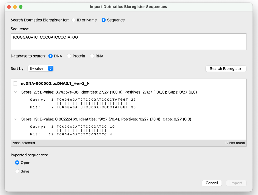 Bioregister Search by Sequence@1x