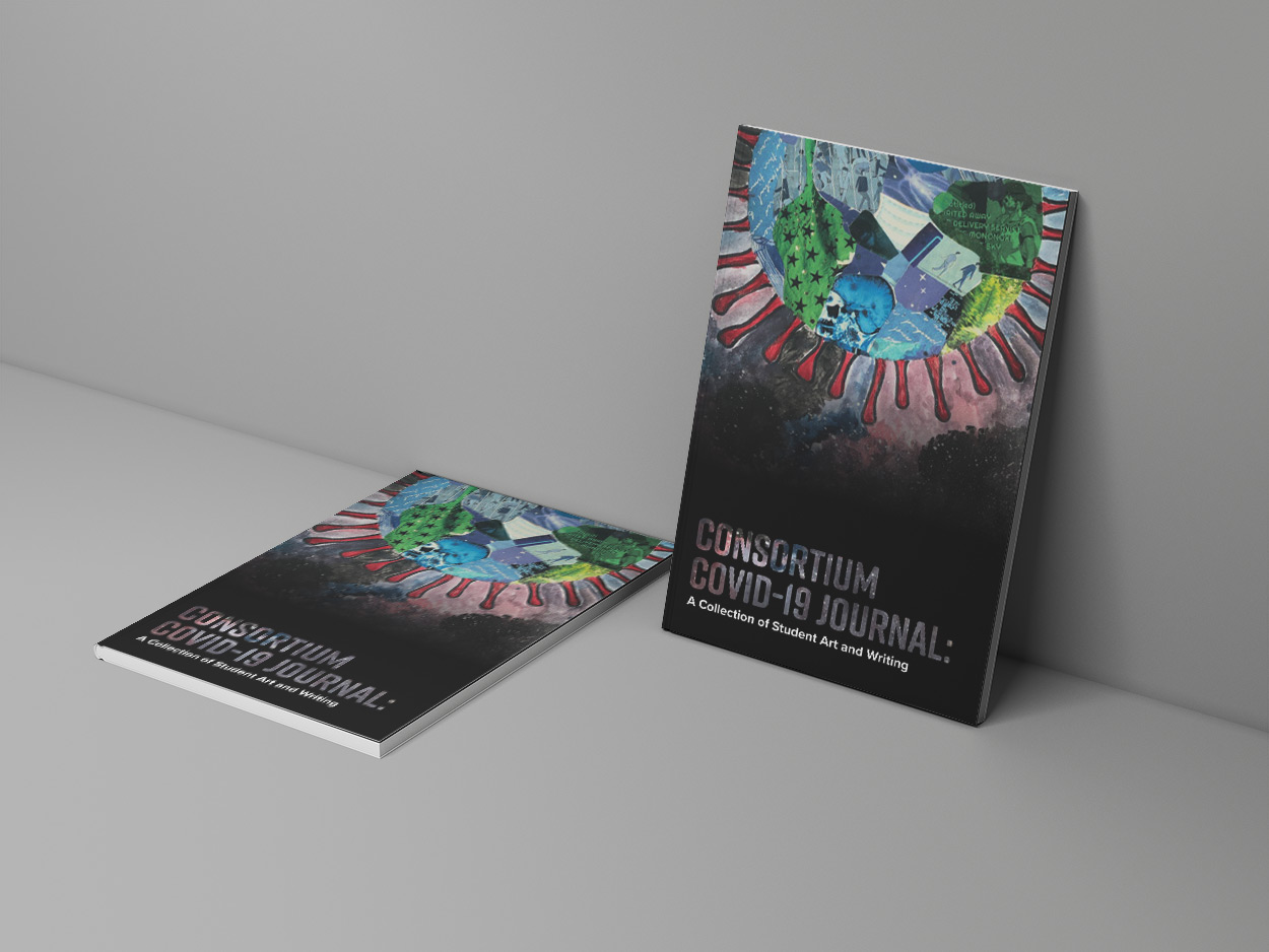 Magazine cover mock up of COVID 19 Journal