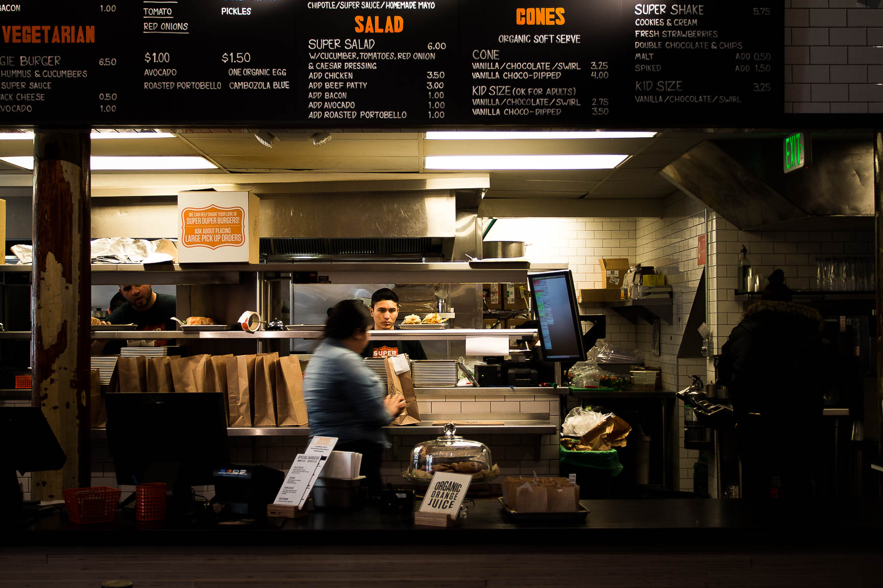 The front of a restaurant