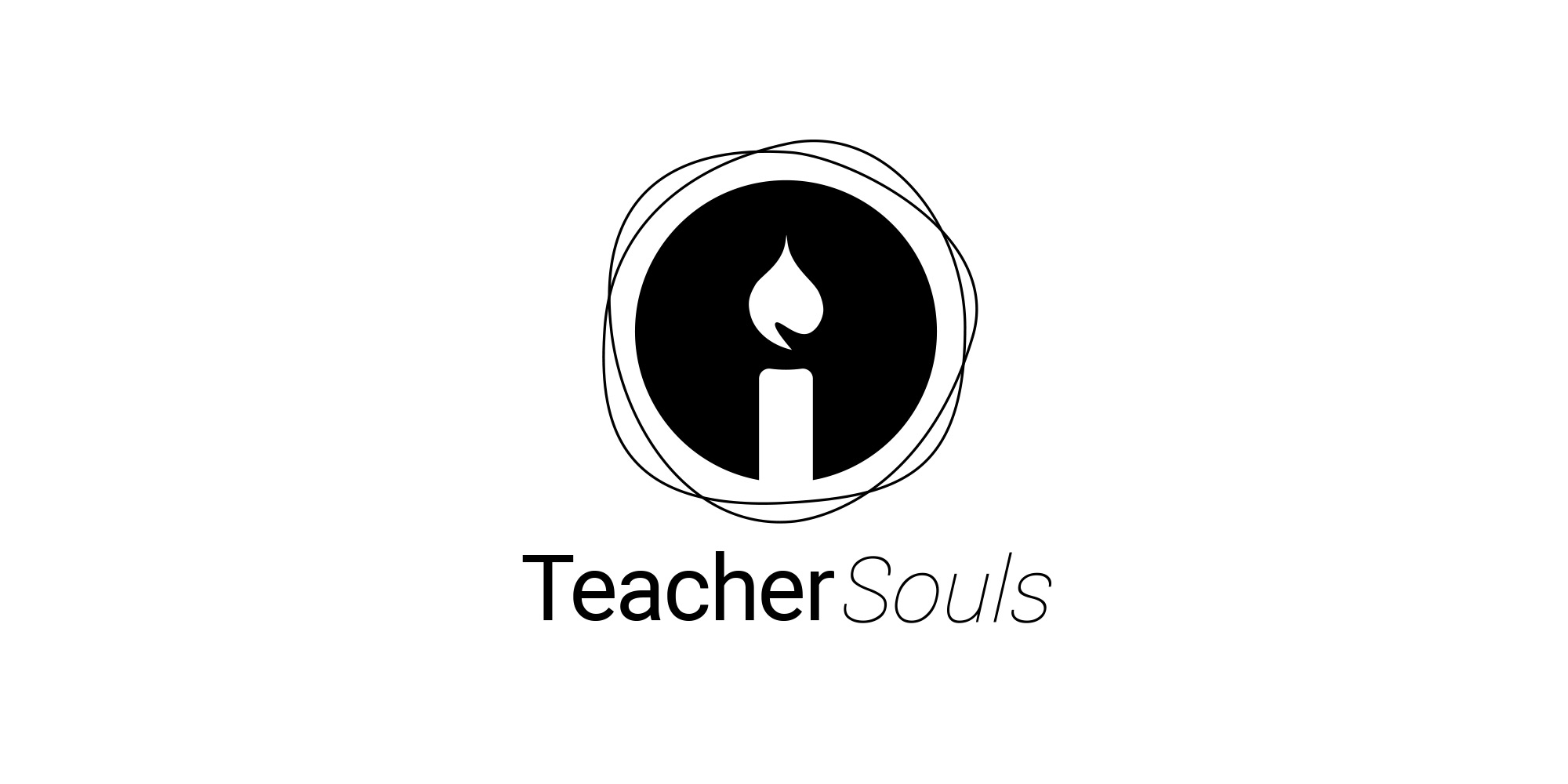 Black and White version of TeacherSouls logo