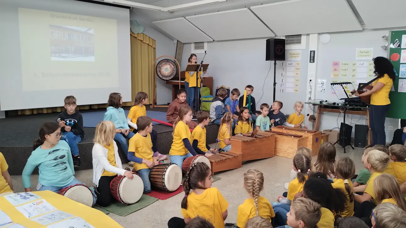 Erste Schulversammlung im neuen Schuljahr