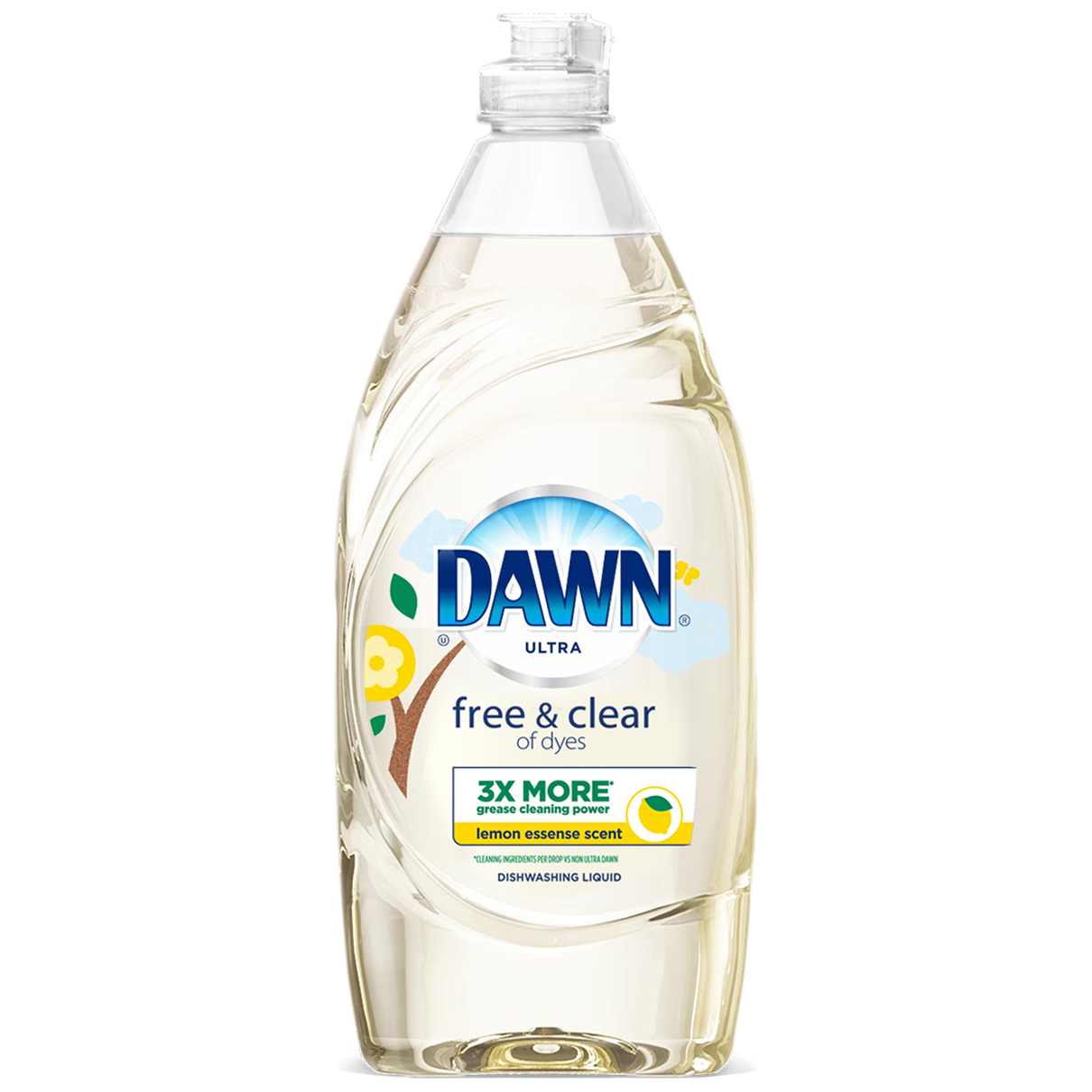Líquido para trastes Dawn Free & Clear, aroma de limón