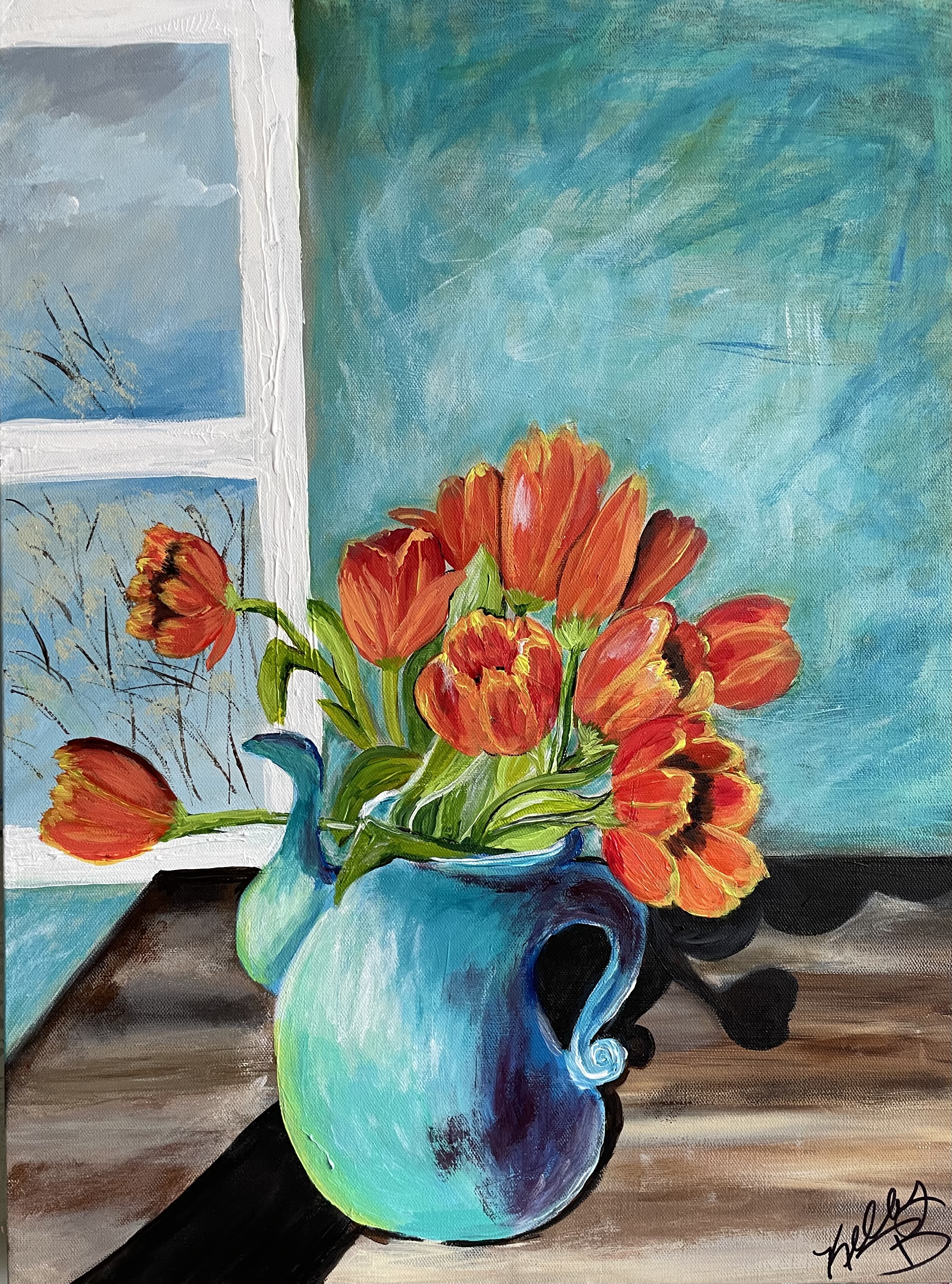 Tulips In A Vase