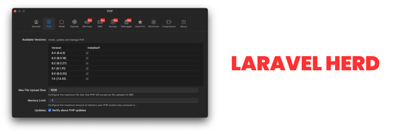 LARAVEL HERD