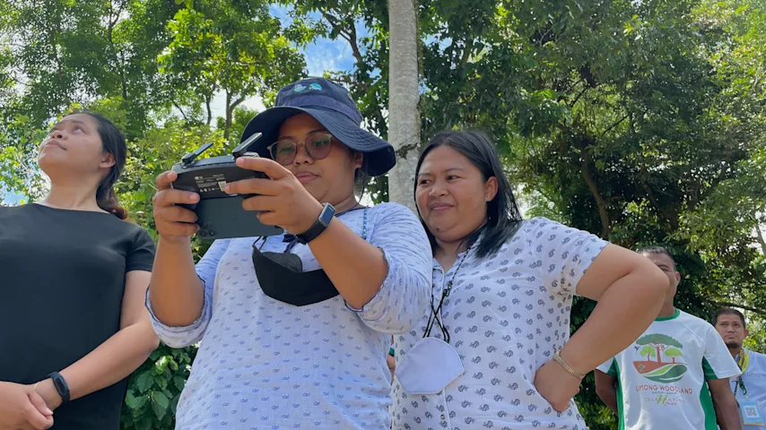 Philippines monitoring workshop women flying drone