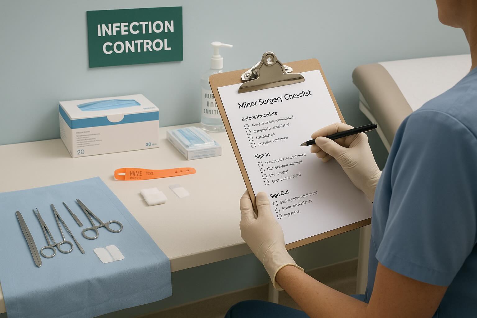 Minor surgery checklist per patient: practical steps for GP practices