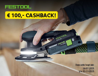 banner met afbeelding festool schuurmachine