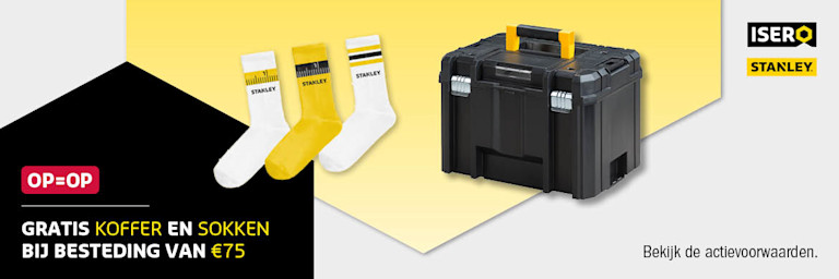 Gratis Stanley koffer en sokken