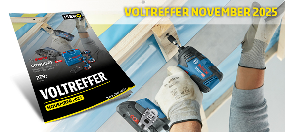 Banner met afbeelding van voltreffer folder van de maand november met achtergrond van een Bosch professional slagschroevendraaier