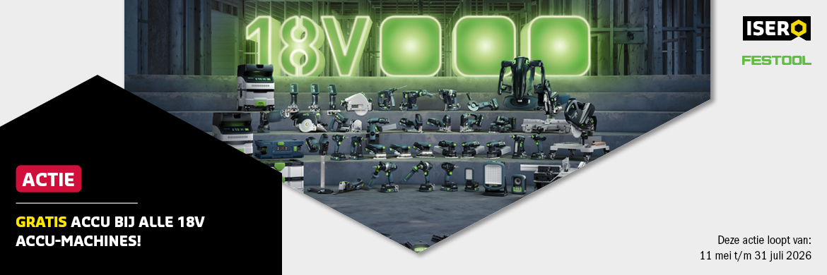 Festool V18-accu actie