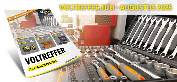 Banner met afbeelding van voltreffer folder met achtergrond van een starmix stofzuiger