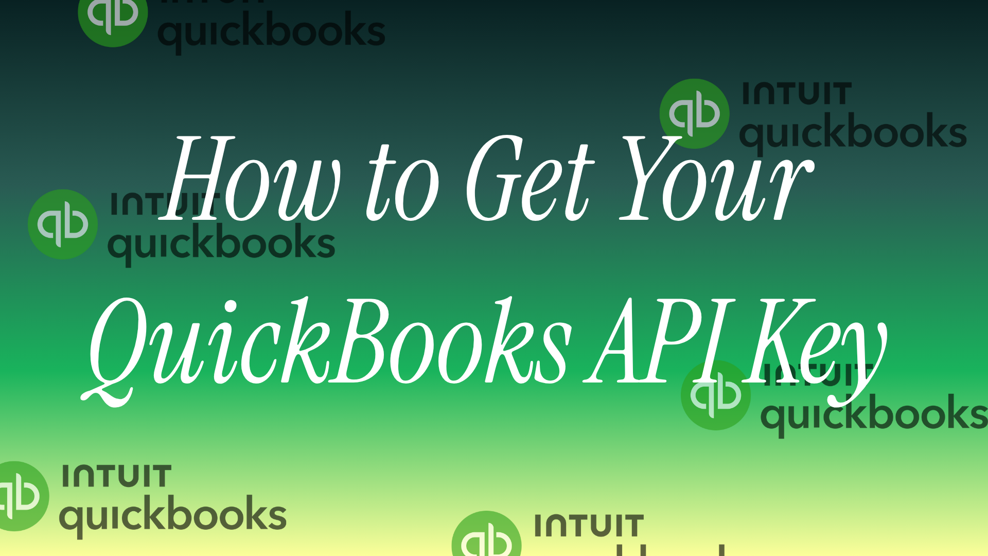 How to get your QuickBooks API Key