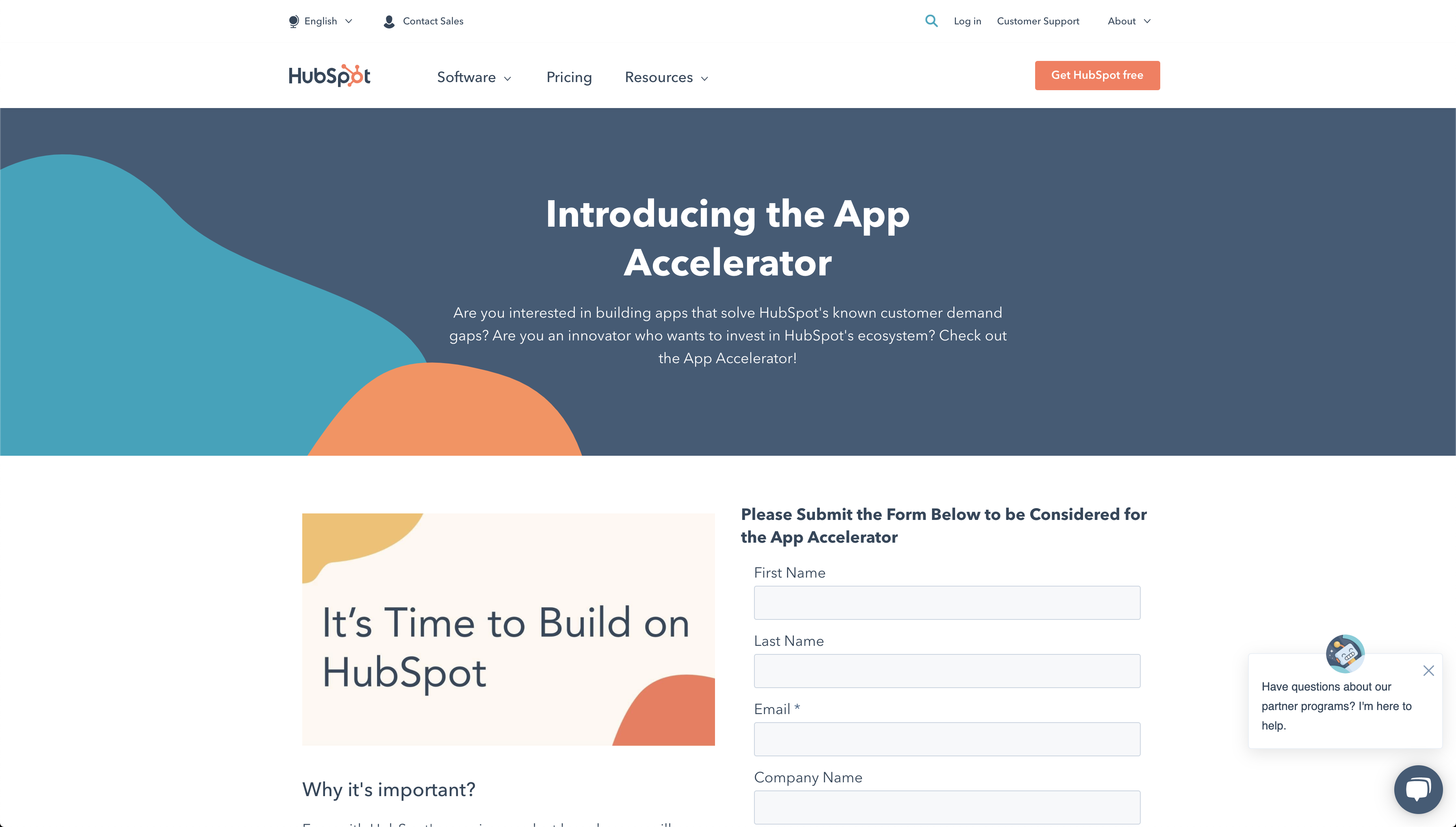 HubSpot app accelerator